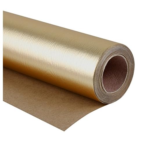 WRAPAHOLIC 30 Inch Gold Wrapping Paper Roll - Jumbo Roll Basic Texture Matte Gold for Birthday, Holiday, Wedding, Baby Shower Wrap - 30 inch x 16.5 feet