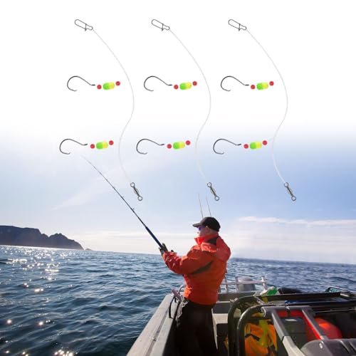 Set de anzuelos y nylon para pesca en agua salada y dulce miniatura 3