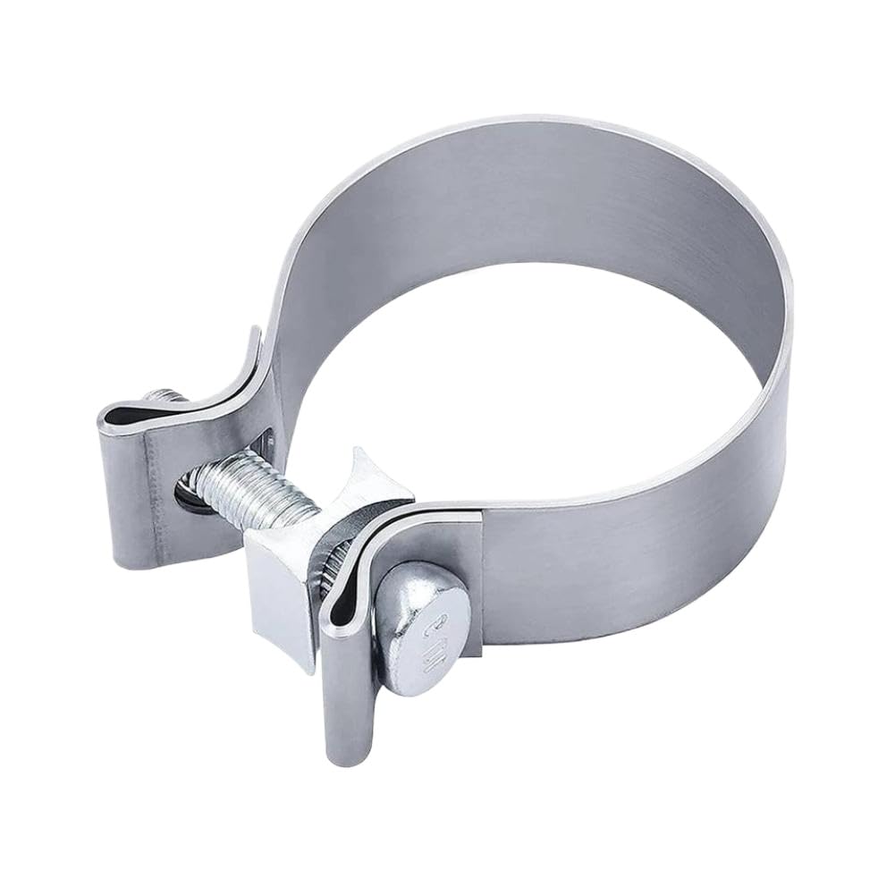 Ptnbncpae Onecolor Stainless Steel Exhaust Clamp Butt Joint Narrow Band Seal Clamp Compatible With Automotive Exhaust Systems