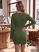 Saodimallsu Damen Langarm Pulloverkleid Zopf Strickkleid,Grün,M