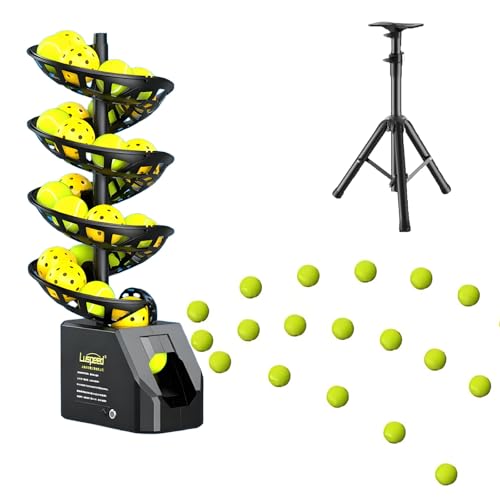 Maquina Lanza Pelotas Tenis & Máquina de Tenis, Portátil con Alimentación AC&batería, Capacidad 33 Bolas, Adaptada a Principiantes/niños/Entrenadores, Usable en Hogar y Cancha