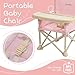 Portable Baby Chair,Portable 3-in-1 Baby Booster Seat with Tray,Folding Toddler High Chair for Travel,Camping, Home & Dining, Easy to Clean & Store, Safe with Child Safety Belt Carry Bag(Pink)