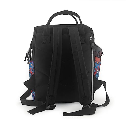 Sac à dos ordinateur imprimé mandala multicolore cartable PC portable - 3