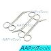 AAPROTOOLS 3 PCS Dental Kelly Angled Scissors Sharp Point Ring Handle Stainless Steel Instruments A+ Quality
