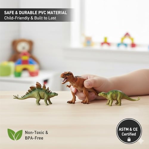 Mallexo Store Mallexo 24PCs Mini Realistic Dinosaurs Animal 24 Pieces - Image 7