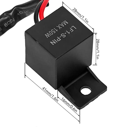 Relé intermitente LED de 2 pines Qqmora impermeable y duradero con parpadeo estable de precisión 2