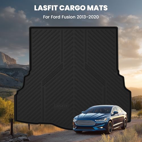 Image of LASFIT Cargo Mat for Ford Fusion 2013-2020, Only Fit Gasoline, Black