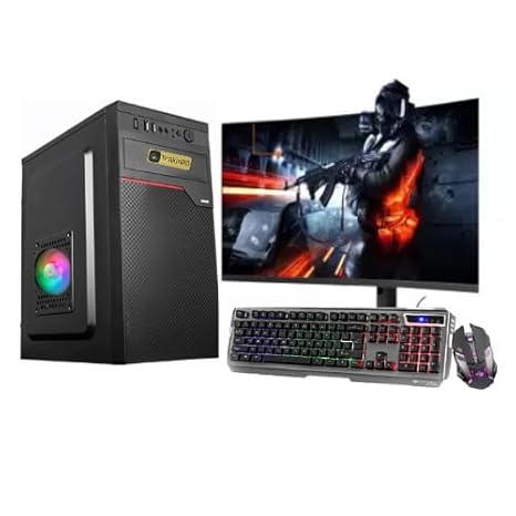 TrakinPC Desktop Computer Full Setup Core i5-2400/ Ram 16GB/ 256GB SSD/ 500GB HDD/Windows10 /WiFi/19 Inch Monitor/Keyboard+Mouse for Home, Gaming…
