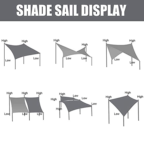 Voile d'ombrage haut de gamme 2x3m rectangulaire noire imperméable