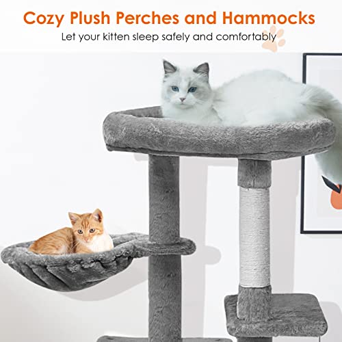 Cat Tree Cat Tower For Indoor Cats 30In, Cat Condo With Scratching Post, Cat Tree For Large Cat With Plush Perches, Hammock, Cat Tree Stand For Kitten With Dangling Ball, Platform, Cat Climbing Tower #TOP3