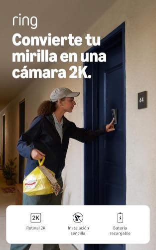 Miniatura 7 de Ring Peephole Camera 2k Última Gen. , Puerta De 32,5-60 Mm De Grosor, Videotimbre Inalámbrico Con Instalación Por Cuenta Propia Y Fácil Para Inquilinos, Sustituye La Mirilla Actual, Zoom 6x