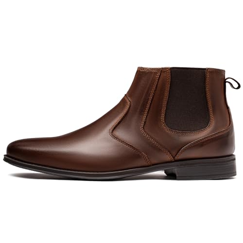 Image of Holy dove Chelsea Boots Men - Genuine Leather,Chelsea Boots for Men with Side Zipper, Casual Slip-On Ankle Boots, Chukka & Oxford Style Dress Boots