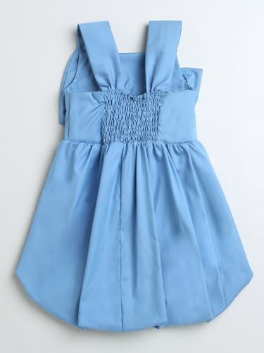 Image of Big Bow Design Sleeveless Dress Girls Summer Frock Clothing
