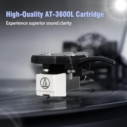 1 by ONE gramofon z wbudowanymi głośnikami, przedwzmacniacz Phono, napęd pasowy, 33/45 RPM, odbiornik MM, wejście Bluetooth