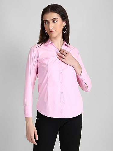 Image of CINDERS Women's Stylish Cotton Regular Fit Extra Comfortable Full Sleeve Casual Formal Shirt