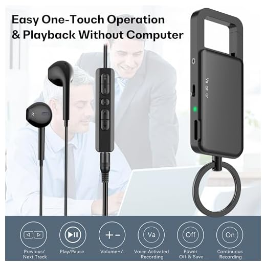 64GB Portable Voice Recorder with Playback