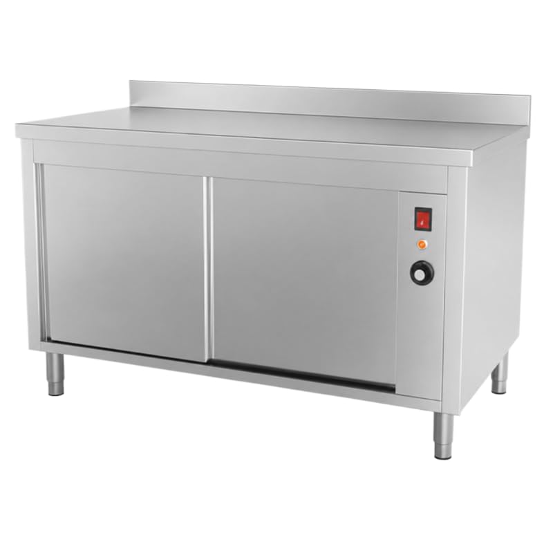 Meuble Adossé Chauffant Professionnel - 1200 x 600 mm - Inox AISI 201