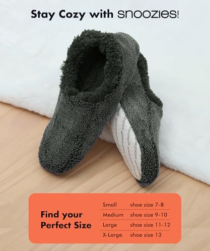 Image of Snoozies Mens Two Tone Fleece Lined Slippers - Comfortable Slippers for Men - Two Tones