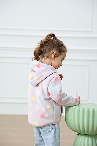 image for Feidoog Toddler Polar Fleece Jacket Hooded Baby Boys Girls Autumn Wint