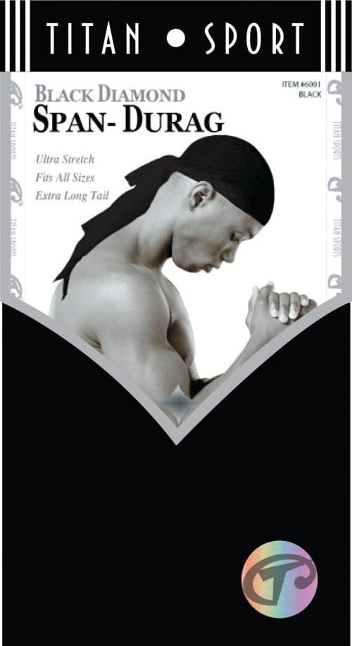 Titan Diamond Span Durag Skull Cap - Spandex Stretch Durags for Men - Stylish Bonnet for Men -