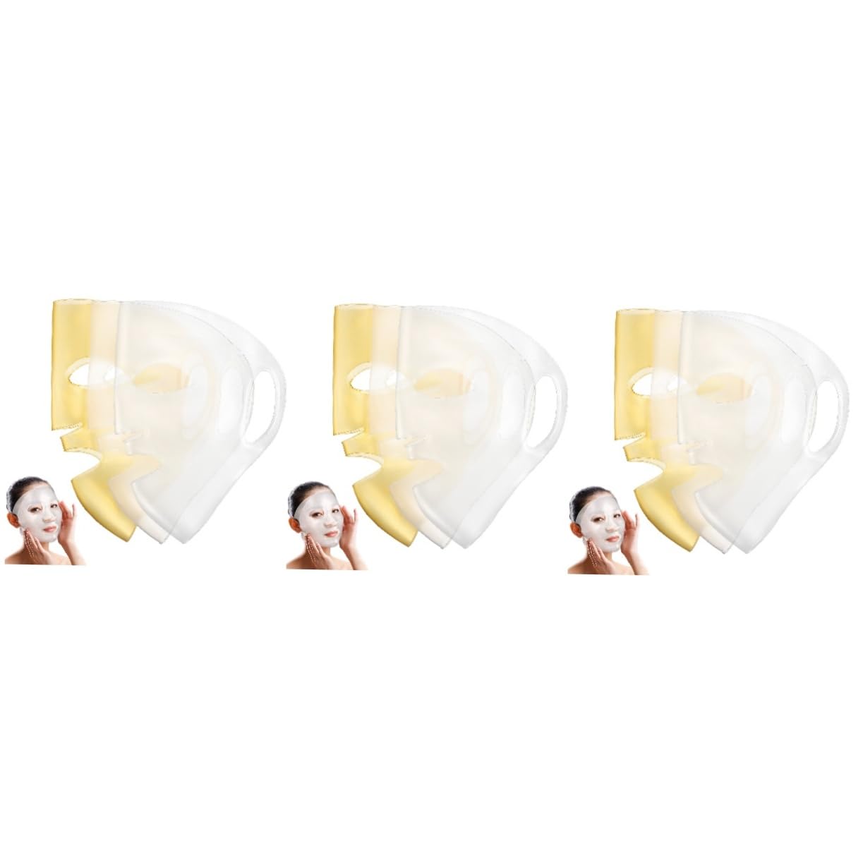 Didiseaon 15pcs Overnight Face Mask Silicone Cover Reusable Beauty Mask for Women