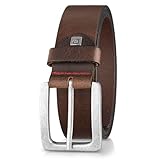 Pierre Cardin Leder Gürtel Herren 40 mm breit, Gürtel Herren Vollbüffelleder dunkelbraun, Size:85