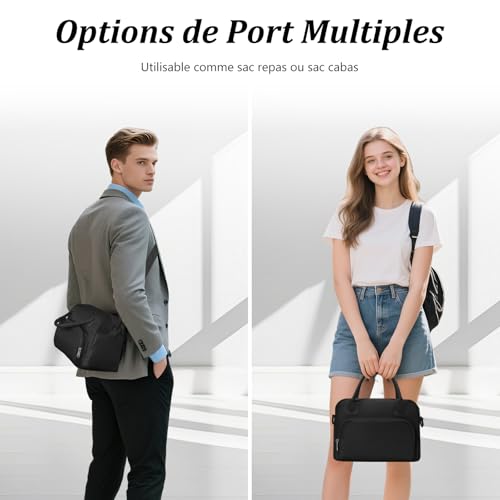 Sac Isotherme Repas Noir Élégant – Image 4