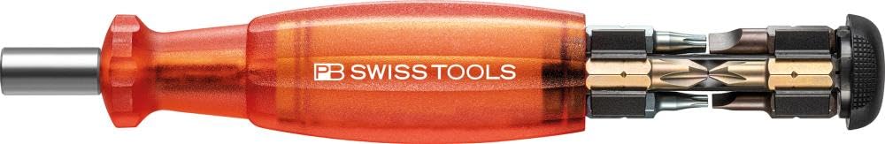 PB Swiss Tools Tournevis porte-embout PB 6464 | 100 % fabriqué en Suisse | Tournevis avec chargeur d'embouts pour embouts de précision C6