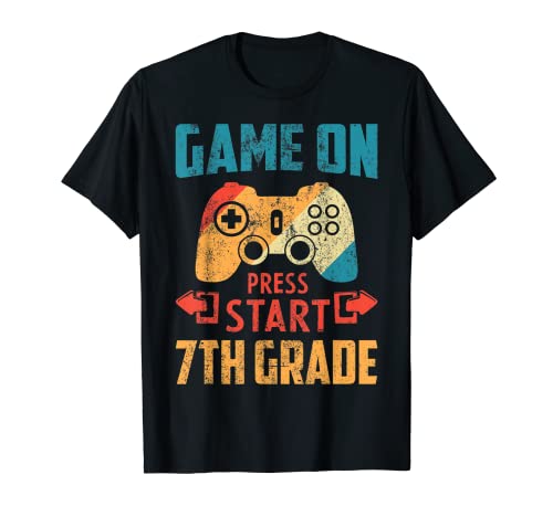 Vintage 7th Grade Gamer | Back To School Video Game Boys T-Shirt