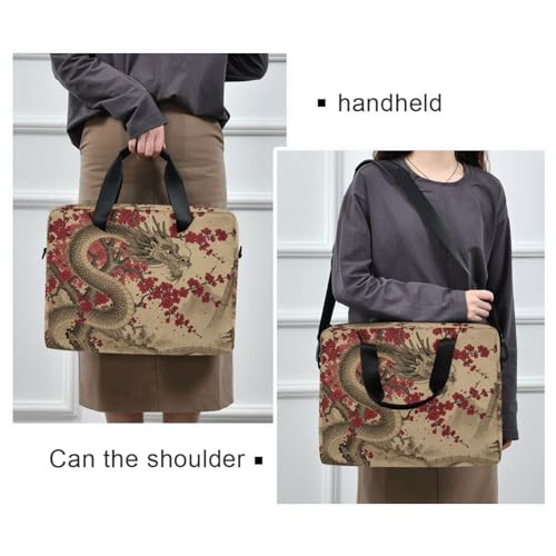 Funda para portátil 15.6 pulgadas beige con asa y correa miniatura 2