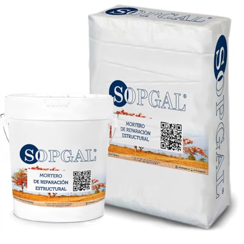 Mortero R-4 de Reparación Estructural (25kg) - Refuerza estructuras como pilares, suelos, balcones... en soportes de cemento y hormigón