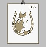 Plusieurs tailles disponibles Pochoir cheval - feuille polyéthylène de 388x499 mm