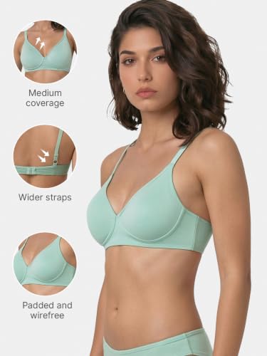 Image of Enamor Women Cotton Padded Non Wired Bra