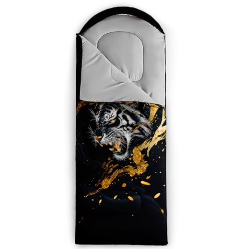 Image of QOOMO Ball Flower Camping Sleeping Bags,3 Season Warm & Cool Weather,Lightweight,Waterproof Sleeping Bags for Adults & Kids,Traveling,and Outdoors,Camping Gear Equipment