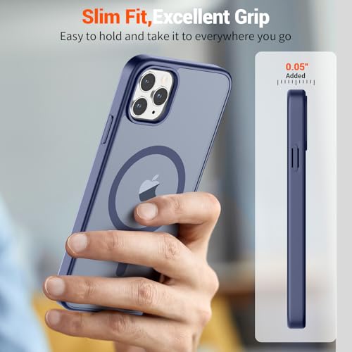 Image of SUPFINE Magnetic for iPhone 11 Pro Max Case Lavender Gray | (Compatible with MagSafe)(Military Grade Drop Protection)Shockproof Translucent Matte Phone Cover