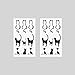 Oottati Small Cute Temporary Tattoo Cat Totem Neck (Set of 2)