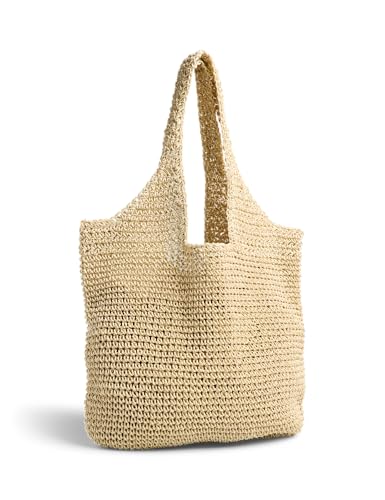Sac cabas a grand compartiment shopper en taille unique couleur beige - 2