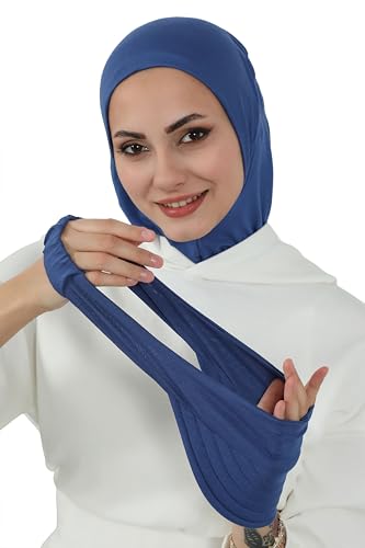 Detachable Visor Cotton Turban for Women Strech Head Wrap Combed Cotton Stylish One-Size Cap