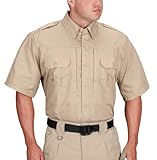 Propper Men's Short Sleeve Tactical Shirt, Khaki, Large Regular