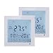 Produktbild BEOK TDS23-EP Digital Raumthermostat Thermostat Mit Großen Touchscreen Für Fußbodenheizung Elektro-Zentralheizung Programmierbar Temperatur Controller AC200-240 V 16 A, 2 Stück, weiß, 230.00 voltsV