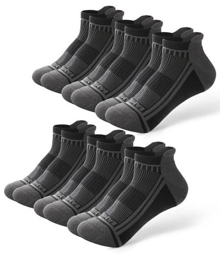 BAMBOO COOL Mens Ankle Socks Bamboo Viscose Athletic Moisture-Wicking Low Cut Running Cushioned Socks