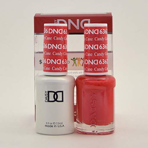 DND Daisy Soak Off Gel All In One Set -Candy Cane-636