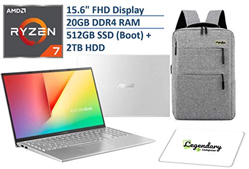 2020 ASUS VivoBook 15 15.6" FHD Display Laptop Computer, AMD Ryzen 7-3700U, 20GB