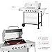Royal Gourmet GA5401T 5-Burner BBQ Liquid Propane Gas Grill with Side Burner, Stainless Steel 61,000 BTU Output for Patio Garden Picnic Backyard Cooking, Silver