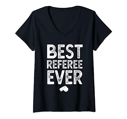 Womens Best Referee Ever Womens Men Kids - Referee Soccer Funny V-Neck T-Shirt