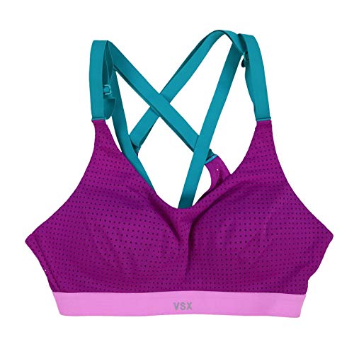 Victoria's Secret Sports Bra Lightweight Colorblock (32C, Purple & Pink)