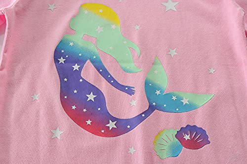 Little Hand Girls Pajamas Dinosaur Cotton Unicorn Pjs Jammies Fall Winter Long Sleeve Kids Sleepwear Sets for Size 2-7T3
