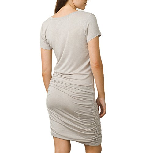 prAna Vestido feminino padrão de base, cinza claro, médio