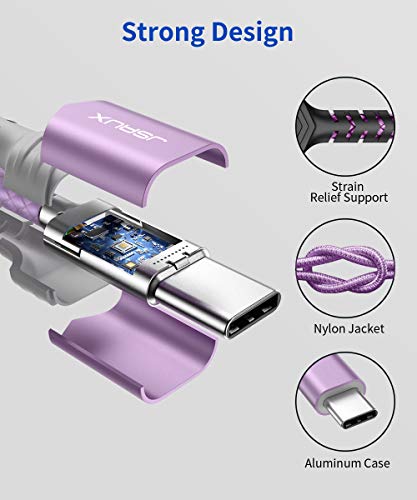 Image of USB Type C to 3.5mm Female Headphone Jack Adapter, JSAUX USB C to Aux Audio Dongle Cable Cord Compatible with iPhone 17 Pro Max /16 Pro /15 Plus, Samsung Galaxy S23 /S22 /S21 Ultra, iPad Pro, Pixel Purple