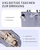 Handtasche Damen Tote Bag 20L Groß Gesteppt Shopper Tasche mit Laptopfach (15,6 Zoll) & Getränkehalter (40oz/1.18L), Ideal für Büro Schule Reisen Shopping, Blaugrau (Patent Angemeldet) #4